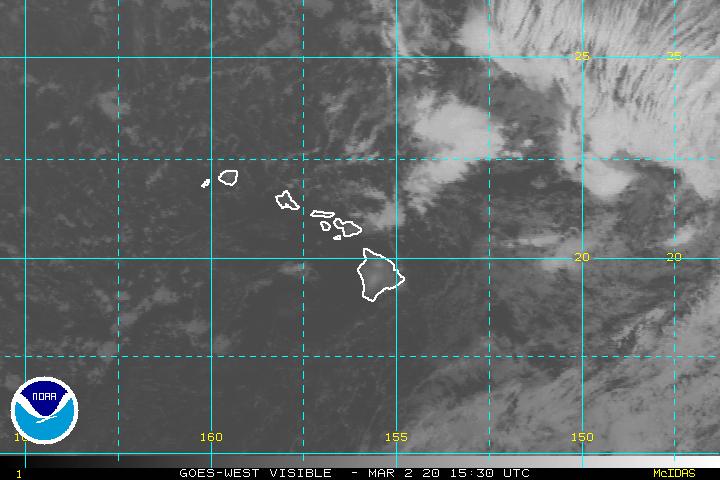 satellite image of Hawaii islands