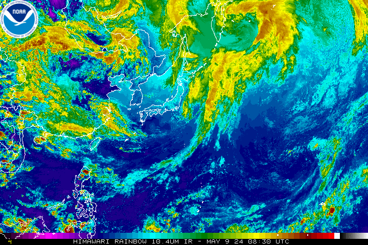 Himawari 8 Northwest Pacific Infrared image
