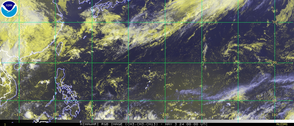 Latest West Pacific Basin Visible Satellite Image