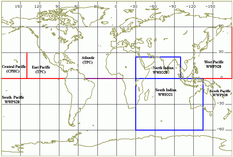 World Ocean Basin Map