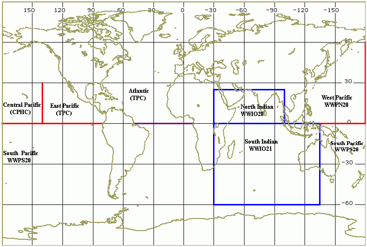 Global Ocean Basin Chart