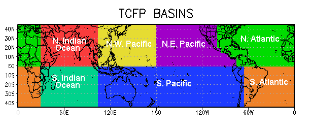 NOAA basins map