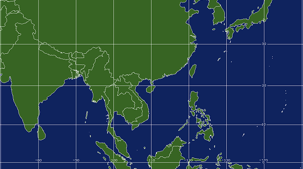 Tropical East Asia Coverage Map
